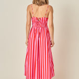 Striped Smocked Waist Maxi Dress