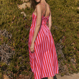 Striped Smocked Waist Maxi Dress