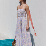 Embroidered Smocked Cami Maxi Dress
