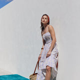 Embroidered Smocked Cami Maxi Dress