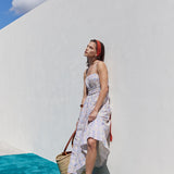 Embroidered Smocked Cami Maxi Dress