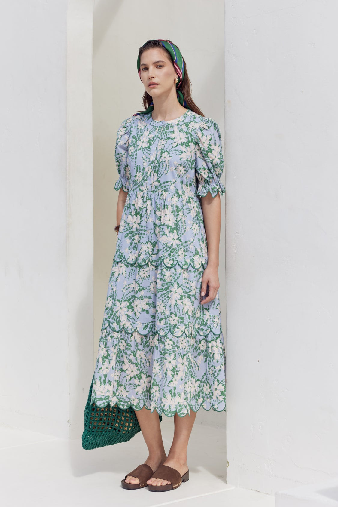 english factory organza short-sleeve button-front midi dress english factory organza short-sleeve button-front midi dress Short Puff Sleeve Midi Dress English Factory