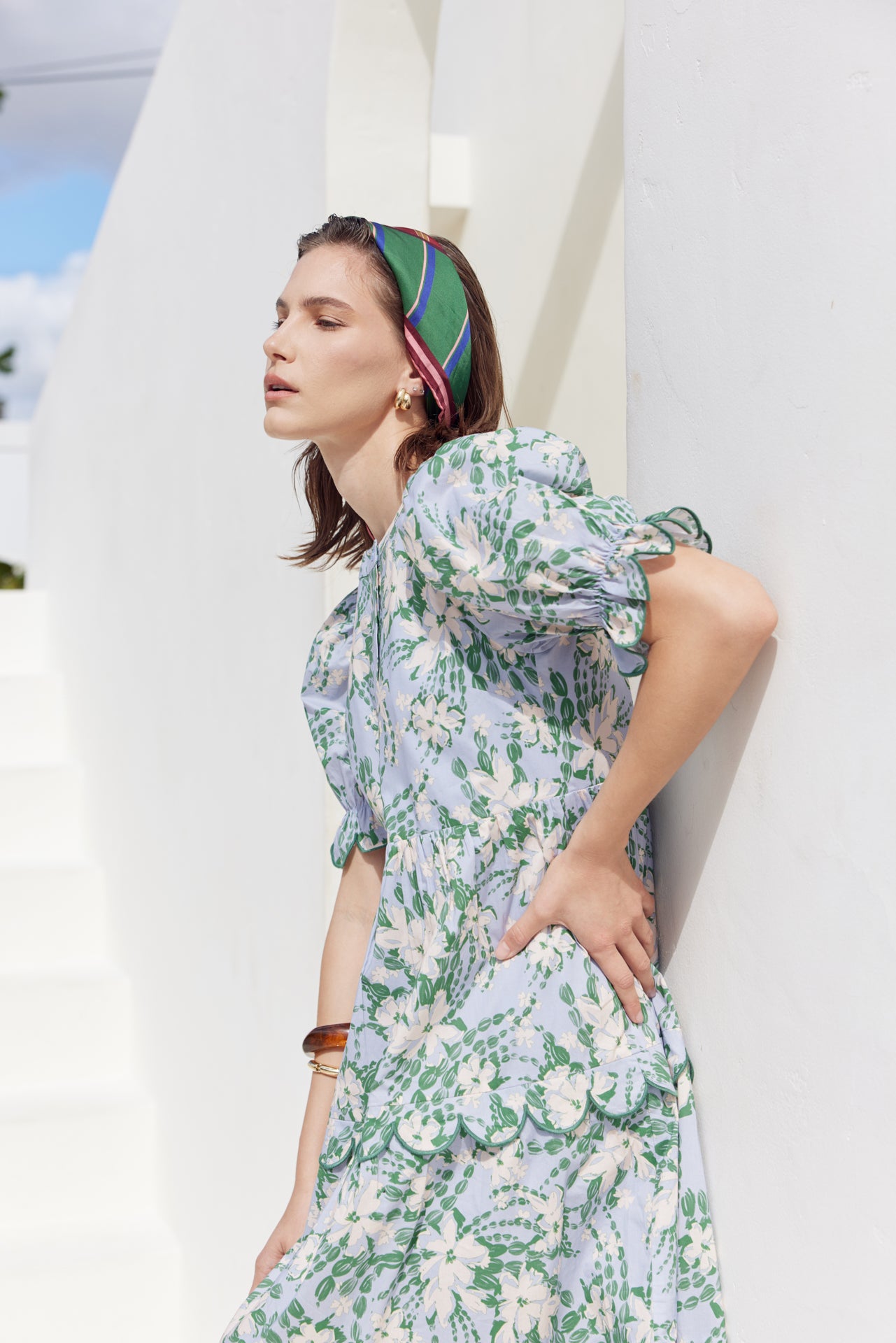 english factory scalloped edge midi dress English Factory