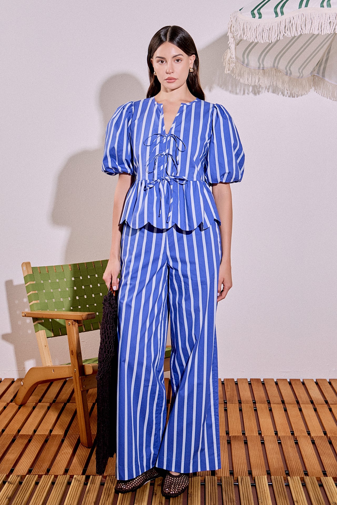 Stripe Long Pants NAVY/BLUE / XS