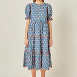 Floral Scallop Midi Dress