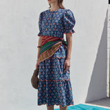 Floral Scallop Midi Dress