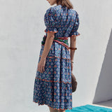 Floral Scallop Midi Dress