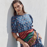 Floral Scallop Midi Dress