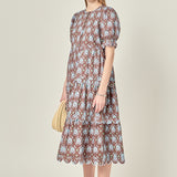 Margaux Scallop Midi Dress