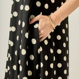 Polka Dot Halter Maxi Dress