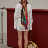 Embroidered Cutout Oversize Shirt