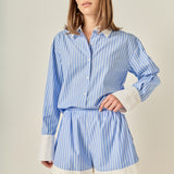 Oversized Stripe Contrast Shirt