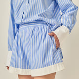 Stripe Contrast Boyfriend Shorts