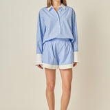 Stripe Contrast Boyfriend Shorts