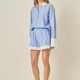 Stripe Contrast Boyfriend Shorts
