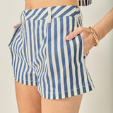 Nautical Stripe Tailored Shorts