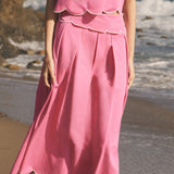 Scalloped Midi Skirt