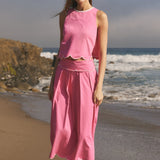 Scalloped Midi Skirt