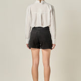 Buttoned Denim Shorts