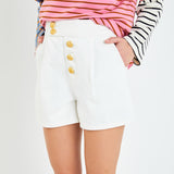 Buttoned Denim Shorts