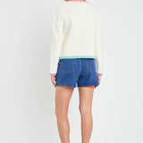 Color Block Sweater Cardigan