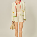 Color Block Sweater Cardigan