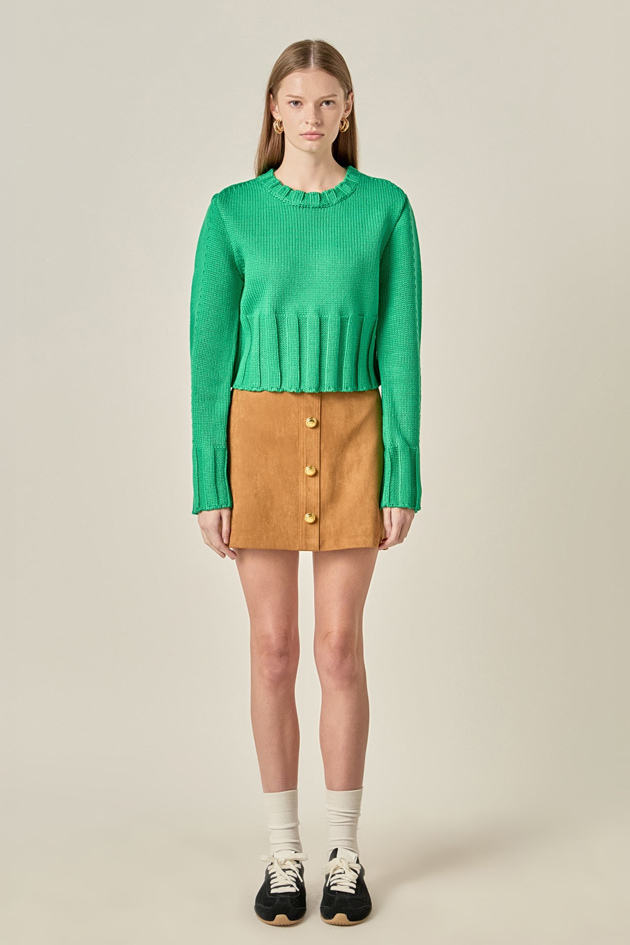Open Back Cropped Sweater