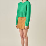 Open Back Cropped Sweater