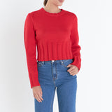 Open Back Cropped Sweater