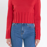 Open Back Cropped Sweater