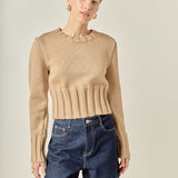 Open Back Cropped Sweater