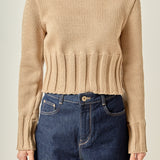 Open Back Cropped Sweater