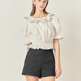 Puff Sleeve Crop Top