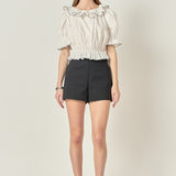 Puff Sleeve Crop Top
