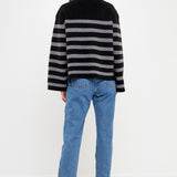 Striped Half-Zip Sweater- Sale