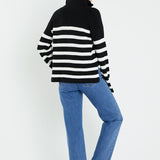 Striped Half-Zip Sweater