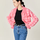 Houndstooth Collared Cardigan