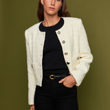 Premium Houndstooth Cropped Jacket