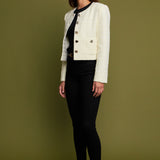 Premium Houndstooth Cropped Jacket