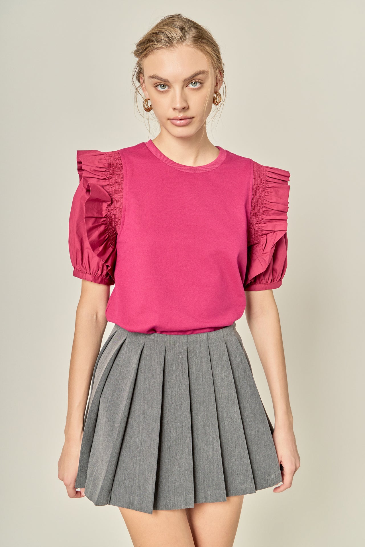 Ruffle Sleeve T-Shirt – English Factory