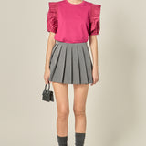 Ruffle Sleeve T-Shirt