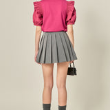 Ruffle Sleeve T-Shirt