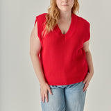 V-neck Knit Sweater Vest