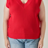 V-neck Knit Sweater Vest