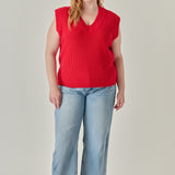 V-neck Knit Sweater Vest