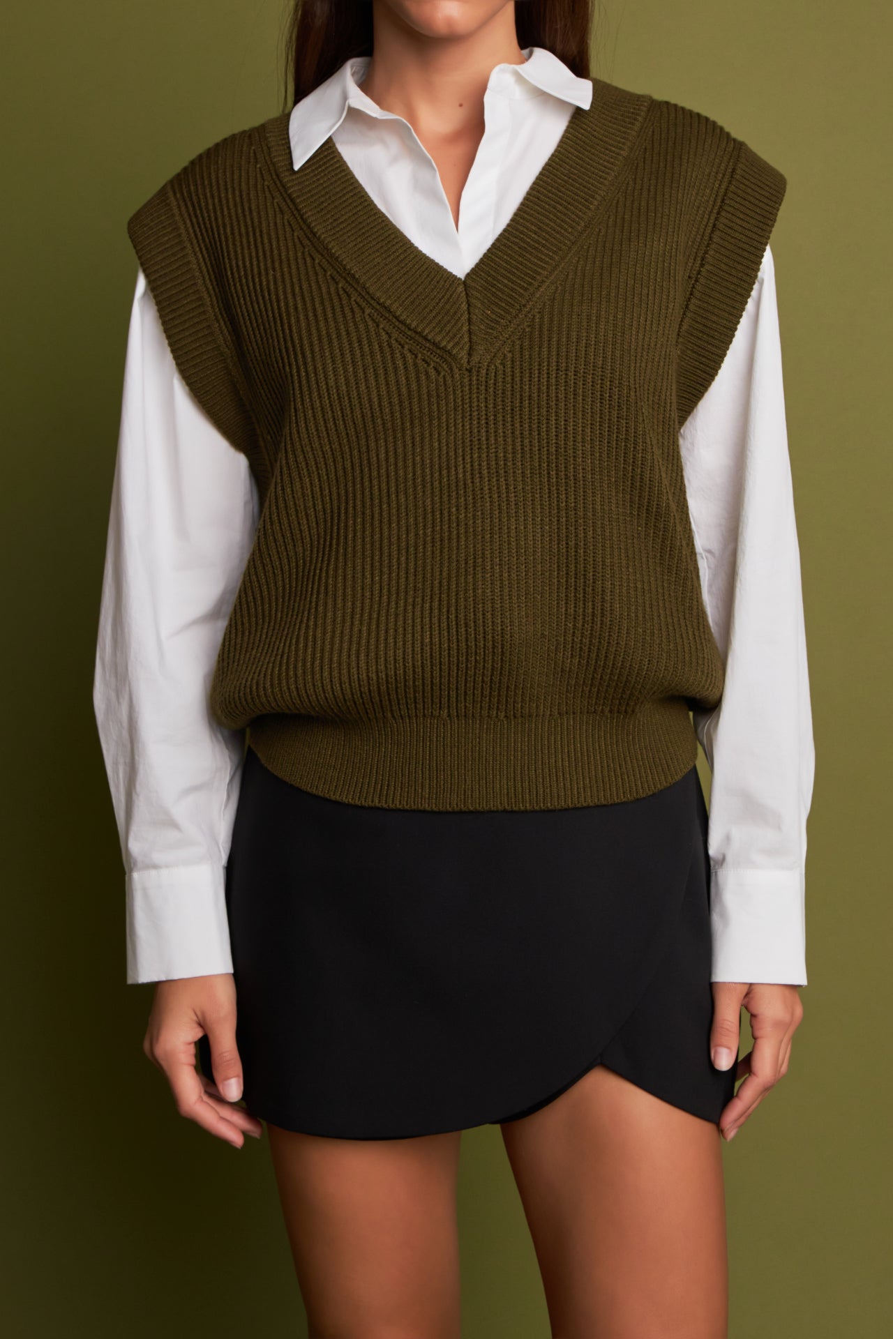 Oversized Sweater Vest – English Factory