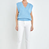 Oversized Sleeveless Sweater Vest