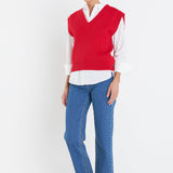Oversized Sweater Vest