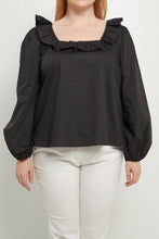 Load image into Gallery viewer, Square Ruffled Neckline Top
