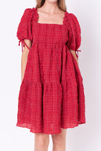 Load image into Gallery viewer, Crinkled Gingham Flounce Dress
